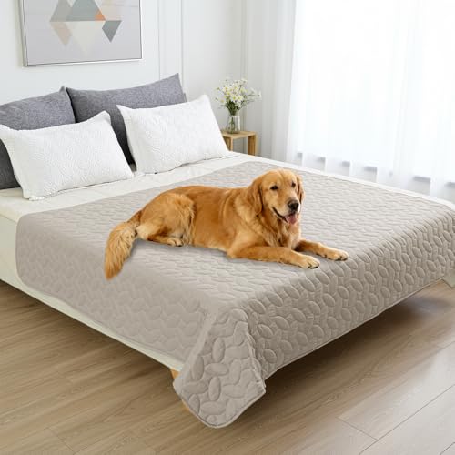 Waterproof Pet Bed Cover Anti (52x82 Inch (Pack of 1) / Khaki)