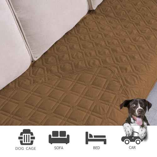 Waterproof Dog Bed Cover Pet Blanket for Furniture Bed Couch Sofa Reversible (30x100 Inch (Pack of 1) / Cream+babypink)