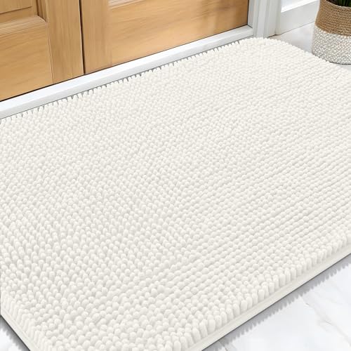 Dog Door Mat for Muddy Paws 34x21 (Ivory / 34" X 21")