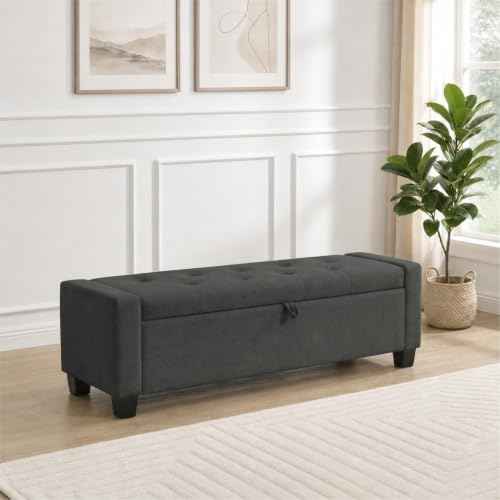 43" Ottoman with Storage (Darkgray / 19.2"D x 43"W x 16.9"H)