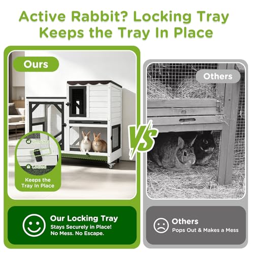 2 Story Rabbit Hutch Bunny cage with Chew