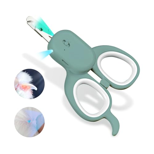 Cat Nail Clipper with LED Light (Suitable for Cats＆Dogs / Blue)
