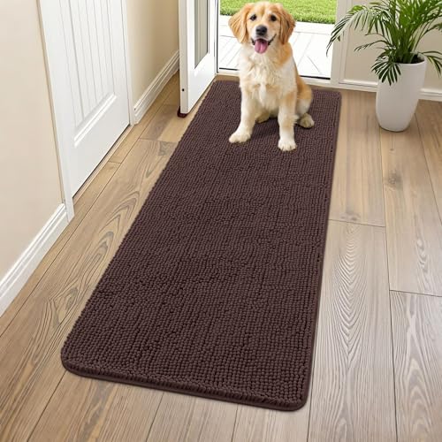 Dog Door Mat for Muddy Paws 54x24 (Brown / 54"X24")