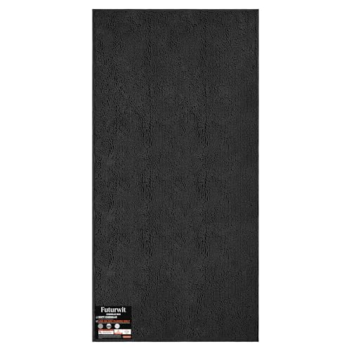Dog Door Mat for Muddy Paws (72"x36" / Black)