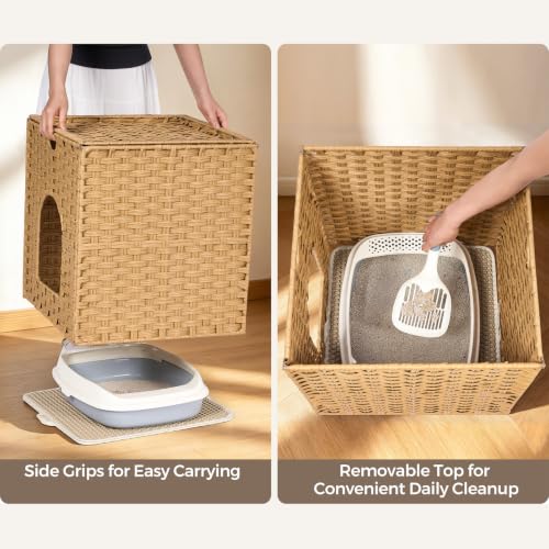 Cat Litter Box Enclosure (18.2'' L x 18.2'' W x 20.5'' H / Natural)