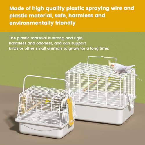 Small Bird Cage (White / 10.2"L x 7.9"W x 6.7"H)