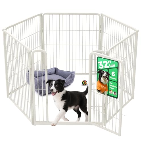 Homeplus Indoor Dog Playpen (White / 32"H)