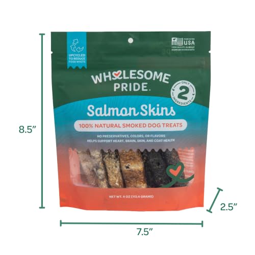 Smoked Salmon Skins Healthy Dog Treats (4 Ounce (Pack of 1))