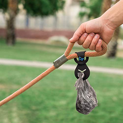 Dog Poop Bag Holder for Leash Waste Bag Carrier Dog Poop Bag Dispenser for Walking Running Bicycle Accessory 4 Pieces (Purple)