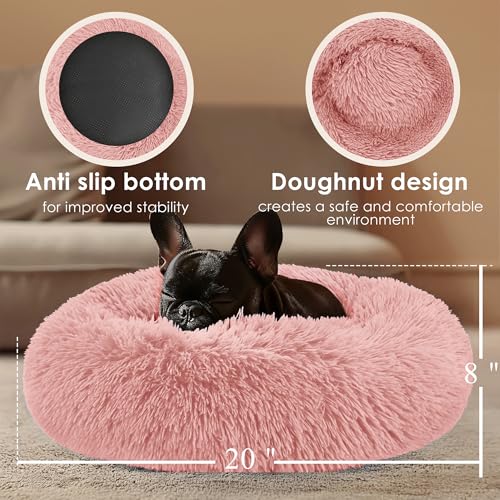 Dog & Cat Bed (Pink / 20.0"L x 20.0"W x 8.0"Th)
