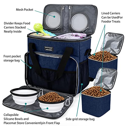 Dog Travel Bag (Dark Blue / Medium)