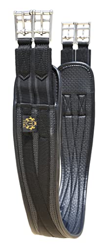 Contoured Chafeless Girth for Horses (Brown / 48“)