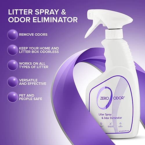 Litter Box Odor Eliminator Spray (16 Fl Oz (Pack of 1))