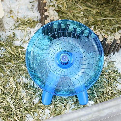 Hamster Wheel Flying Saucer Silent Exercise Wheel Running Wheel for Hamsters (Blue)