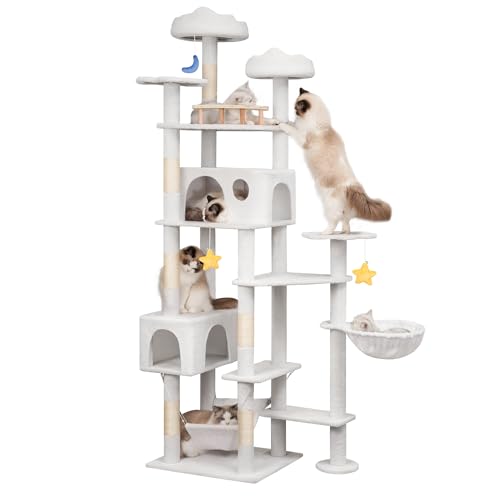 79in Large White Cat Tree (White)