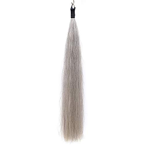 Horse Tail Extensions with Braided Horsehair Loop (1/2 LB (34"-36") / Light Gray)