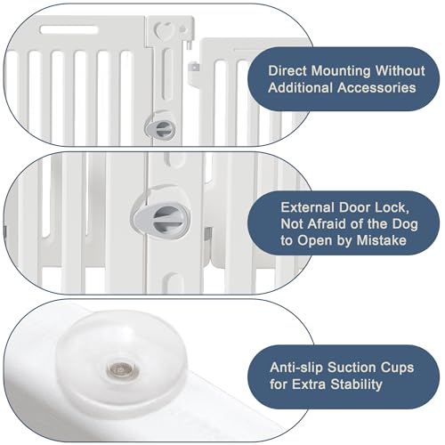 Dog Playpen with Door (White Simplicity)