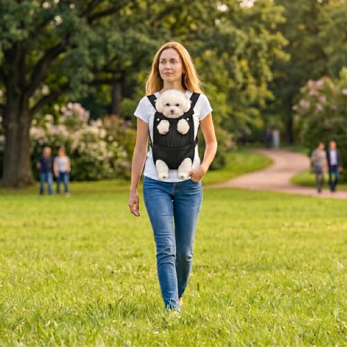Dog Carrier Backpack Pet Legs Out Front Cat Travel Bag (X-Large / Black)