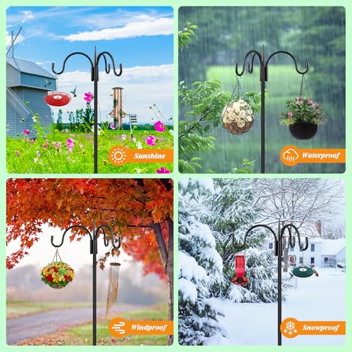 Three Shepherd Hooks for Outdoor (76 Inch)