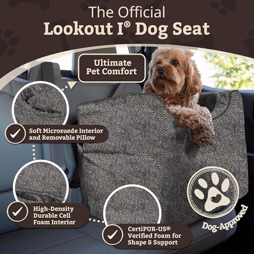 Dog Car Seat for Dogs up to 18lbs (Merlin Pewter / Small)