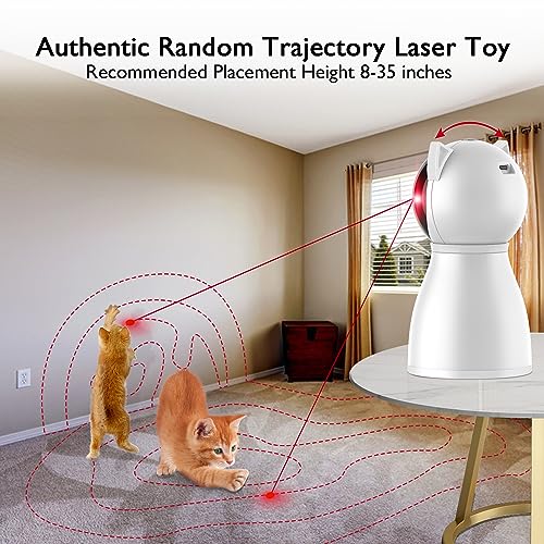 Cat Toys [2025 Newly Upgraded] Real Random Trajectory Rechargeable Motion Activated Cat Laser Toy Automatic