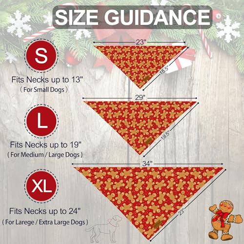 Christmas Dog Bandanas (X-Large / Christmas - Red, Green)