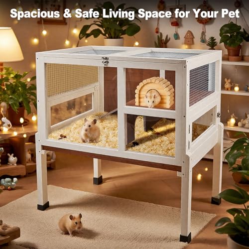 2 Story Guinea Pig Cage with Stand (Walnut)