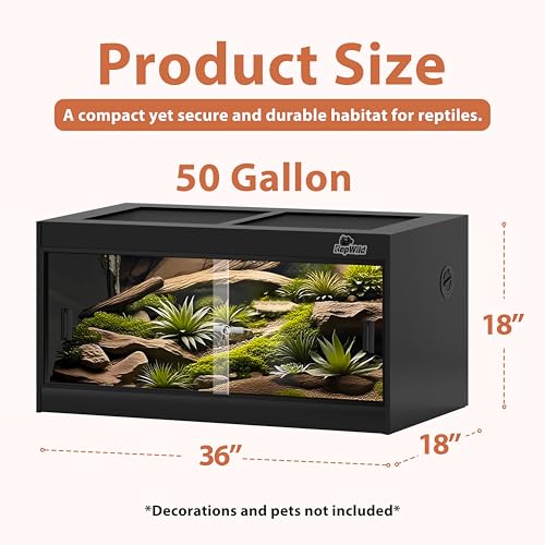 50 Gallon PVC Reptile Enclosure (36"W x 18"D x 18"H)