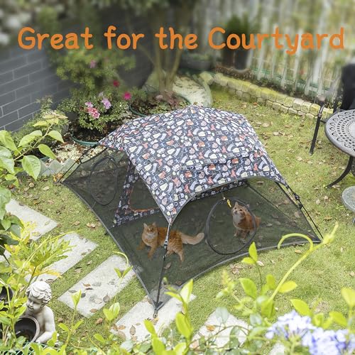 Outdoor Cat Play Tent for Indoors and Outdoors (Colorful / One layer)