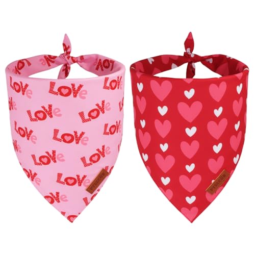 Valentine Dog Bandanas (X-Large / Valentine-2)