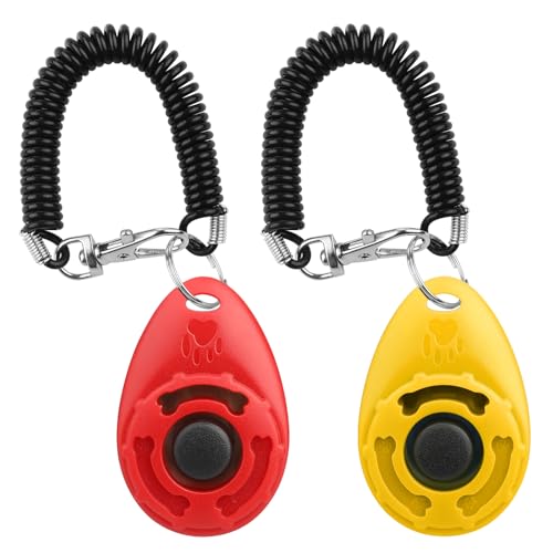 Dog Clicker for Training (Red and Yellow)