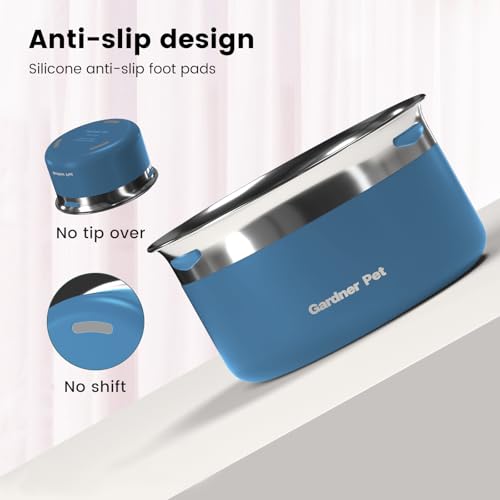 Dog Bowls 1 Gallon (Blue / Large (3.85L))