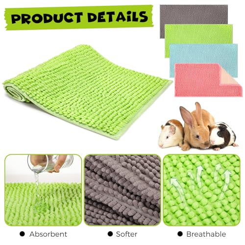 8 Pcs 24 x 35'' Guinea Pig Cage Liner (Gray, Green, Pink, Blue / 24x35)