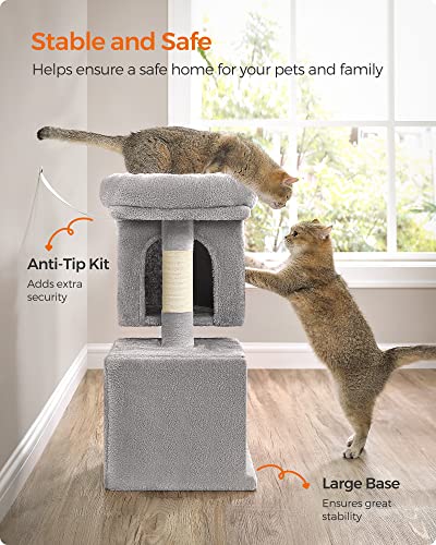 Cat Tree 26.4 (S (15.7"L x 11.8"W x 26.4"H) / Light Gray)