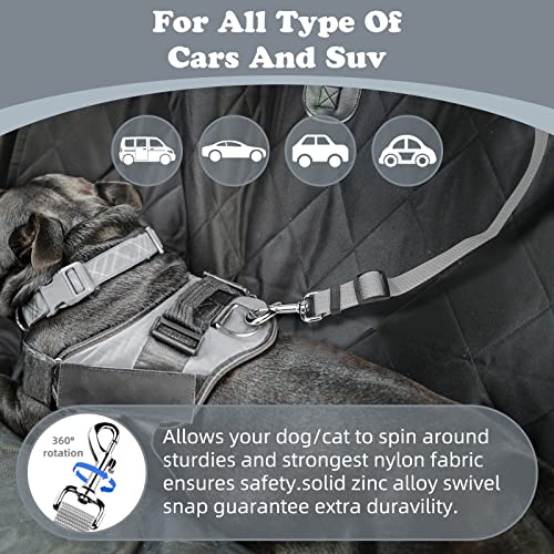 2 Pack Dog Seat Belt for Car (Grey)