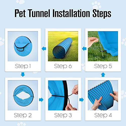 Dog Tunnel Dog Agility Tunnel (Blue)