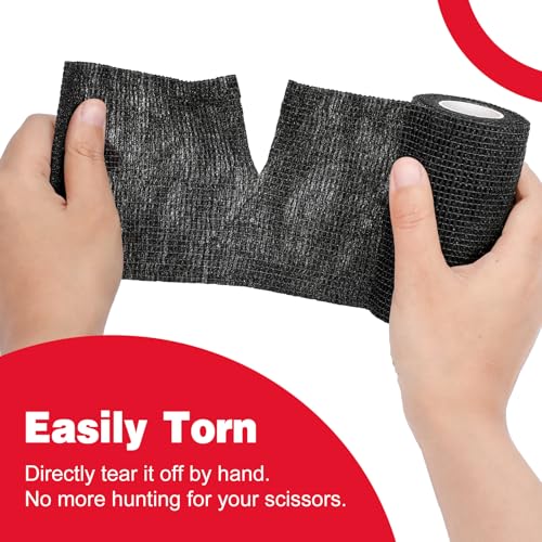 36 Pack Self Adhesive Bandage Wrap (Black)