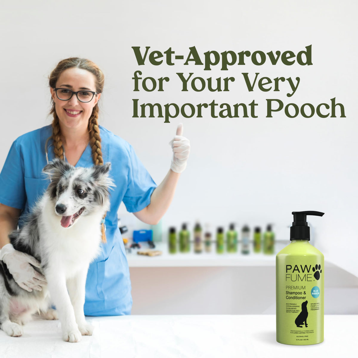 PAWFUME Dog Shampoo and Conditioner (Shampoo & Conditioner Blue Ribbon / Pack of 4)
