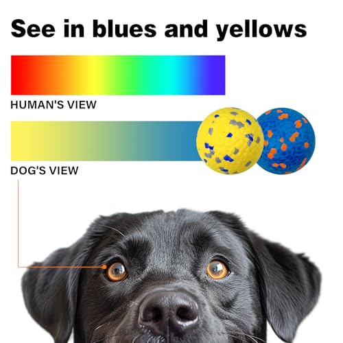 Dog Balls for Aggressive Chewers (E-yellow&blue)