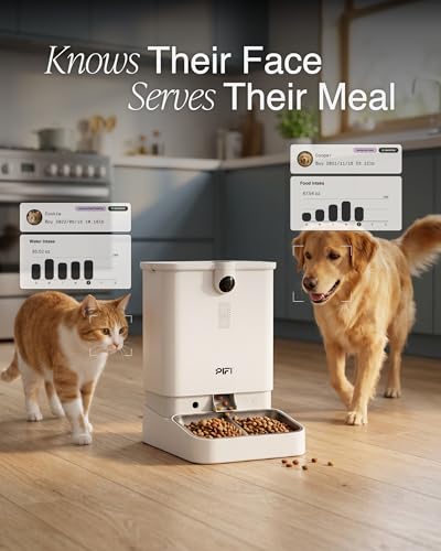 Automatic Cat Feeder with Camera for Multiple Cats & Dogs (6L-Smart Automatic Pet Feeder)