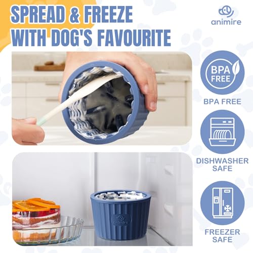 Dog Lick Bowl (M-L / Deep Blue)