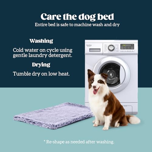 Stoutwool Indestructible Dog Bed (47.0"L x 29.0"W x 2"Th / Jacaranda)