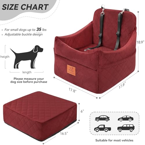 Dog Car Seat for Small (Red)