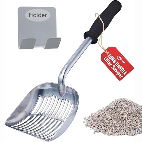 Metal Cat Litter Scoop (17" x 5.6" / Silver Metal (Black Foam Handle))