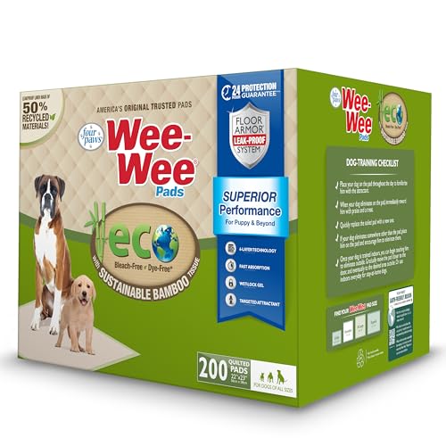 Wee Wee Superior Performance Eco Bamboo Dog Pee Pads (200 Count)