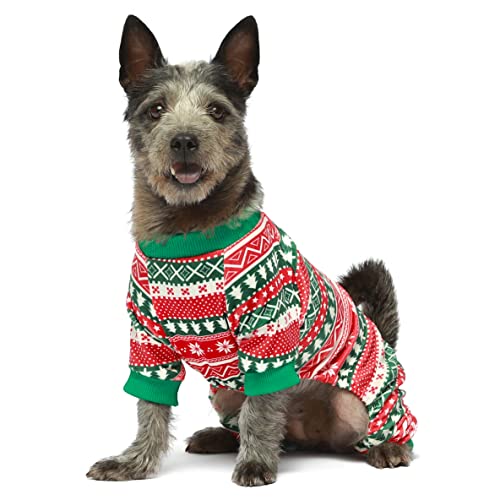 Dog Christmas Outfit (Christmas-Stripes / X-Large)