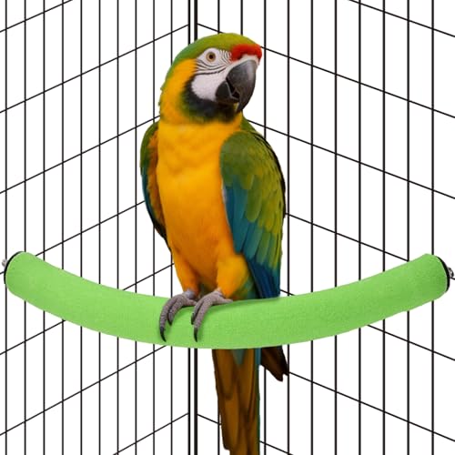 90 Degree Parrot Perch for Cage Corner (X-Large / Green-corner-90)