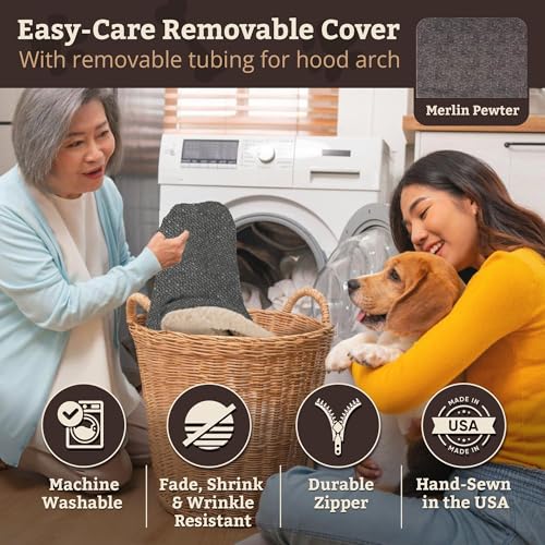 Cozy Cave Dog Bed (25.0"L x 25.0"W x 8.0"Th / Merlin Pewter)