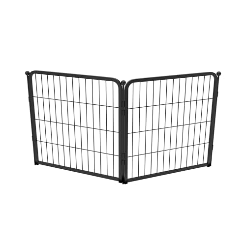 2 Add on Wire Panels for AuraSpace Pro Dog Playpen (Black / 24"H)