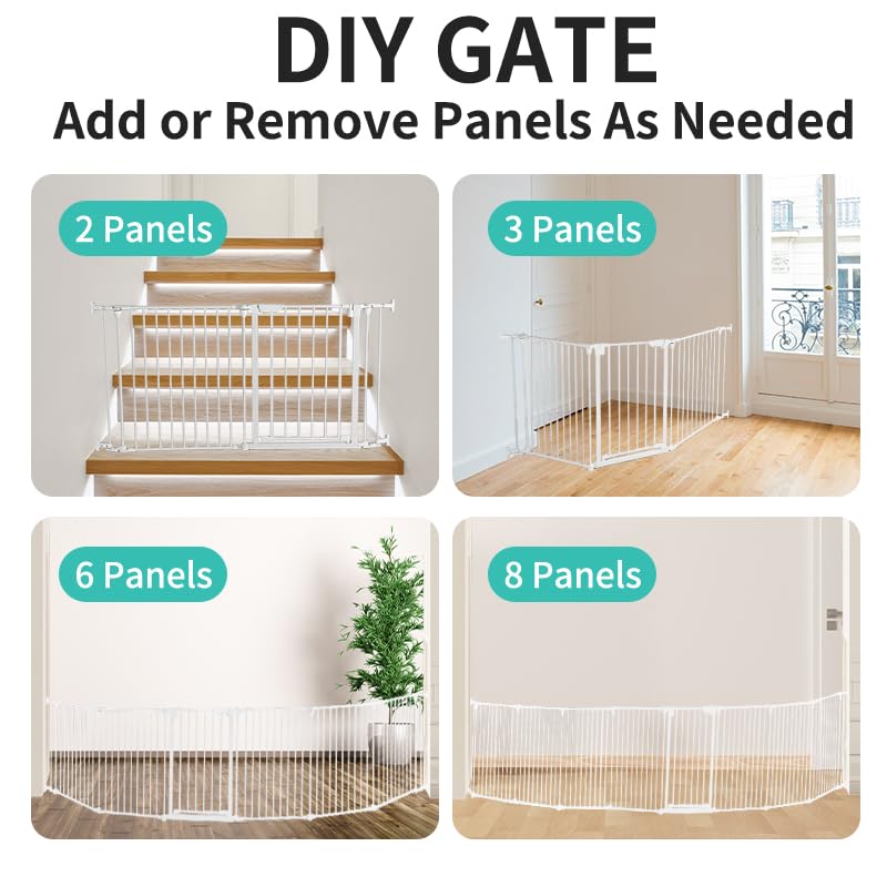Extra Wide Baby Gate (Whtie / 30"*72"(3-Panel))